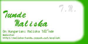 tunde maliska business card